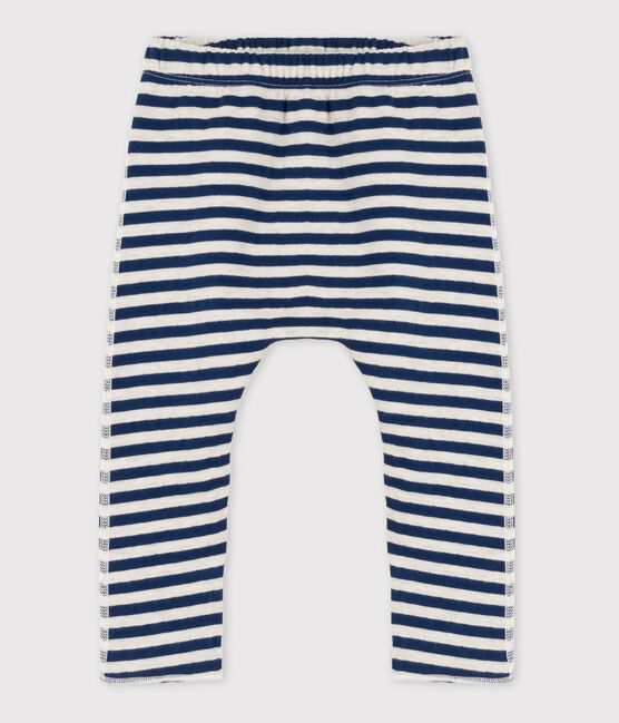 Pantaloni bebè a righe in tubique blu MEDIEVAL/ MONTELIMAR