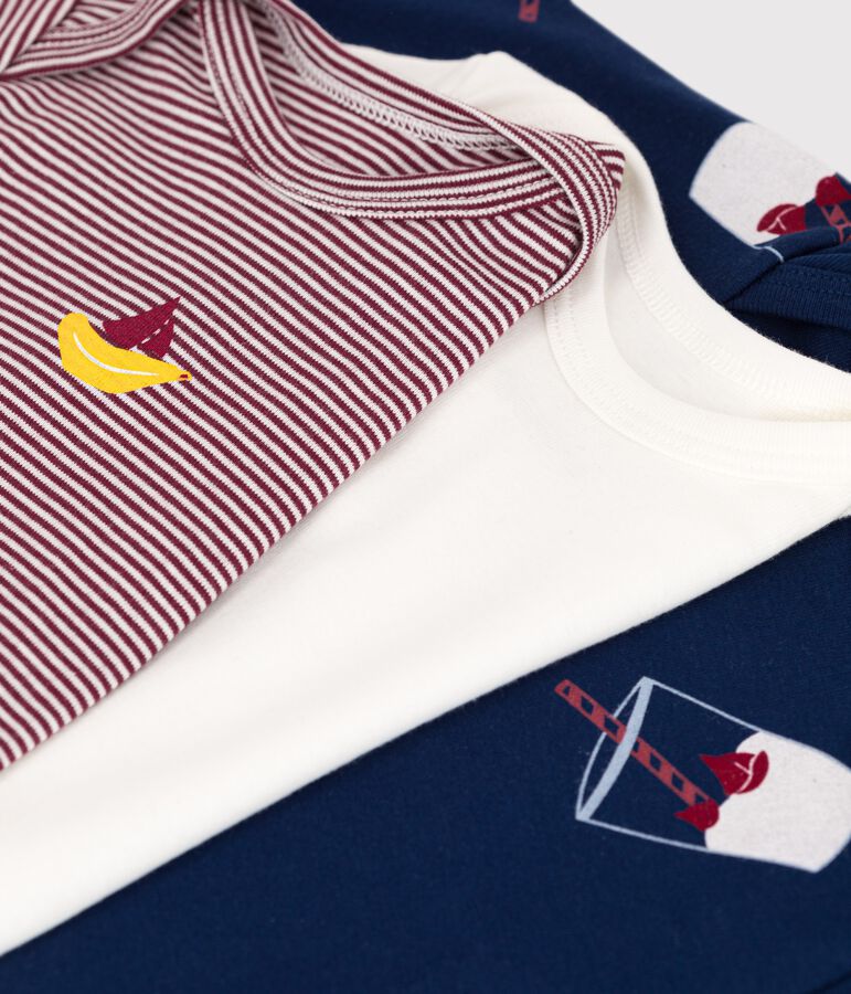 Confezione da 3 body beb&egrave; in cotone biologico Tajinebanane x Petit Bateau multicolore