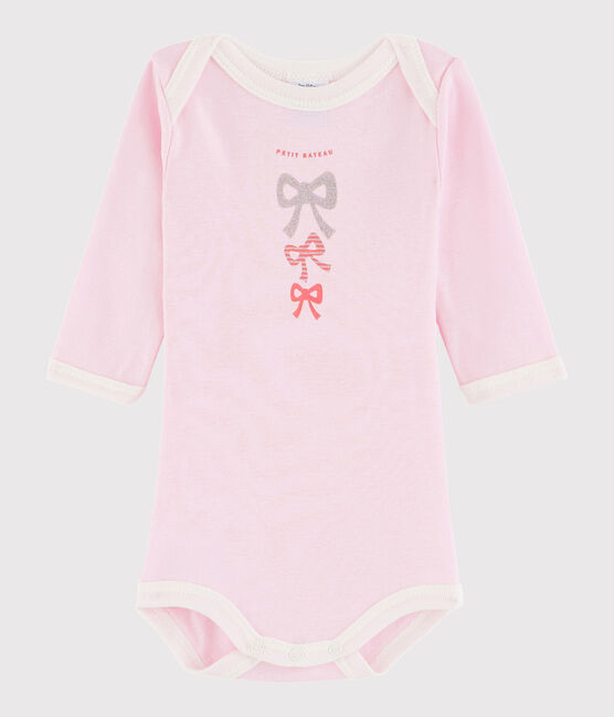 Body manica lunga bebè femmina rosa DOLL