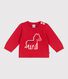 Pullover in maglia di misto lana e cotone con cavallo stampato neonato