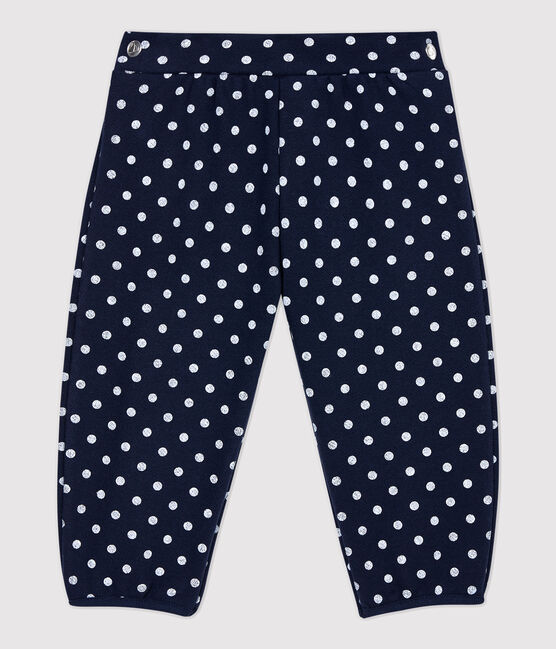 Pantaloni in molleton bebè. blu SMOKING/bianco MARSHMALLOW