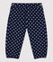 Pantaloni in molleton bebè. blu SMOKING/bianco MARSHMALLOW