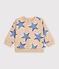 Felpa in cotone con stampa a cuori neonato beige/multicolore
