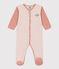 Tutina pigiama millerighe in cotone rosso CORRIDA/bianco MARSHMALLOW