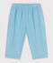 Pantaloni in garza di cotone tinta unita neonato blu AQUATIC