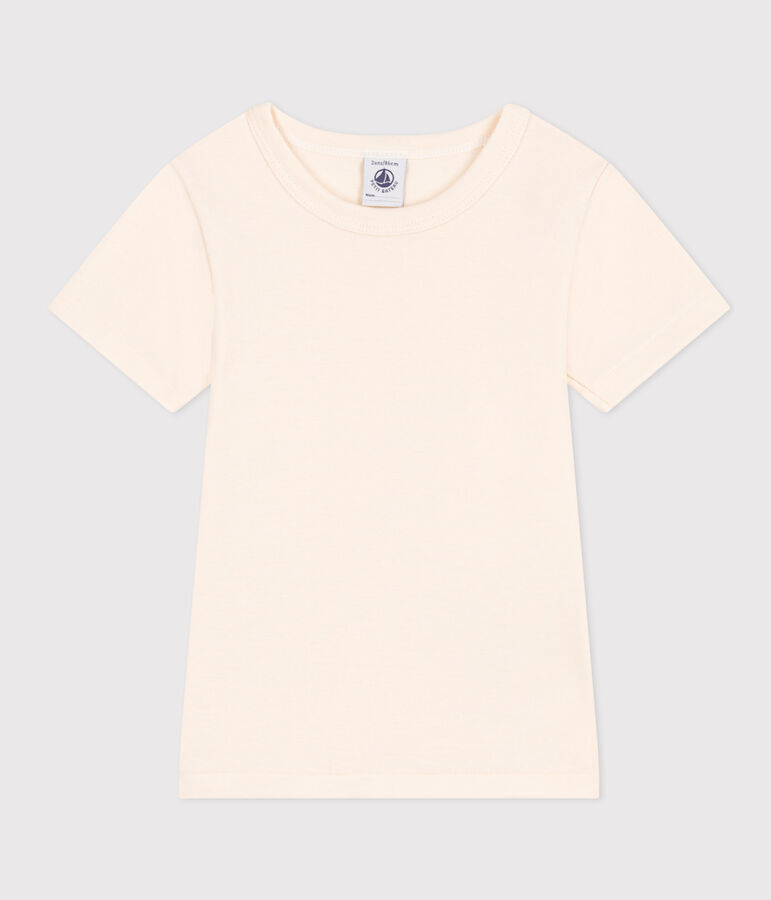T-shirt a maniche corte in cotone ecru