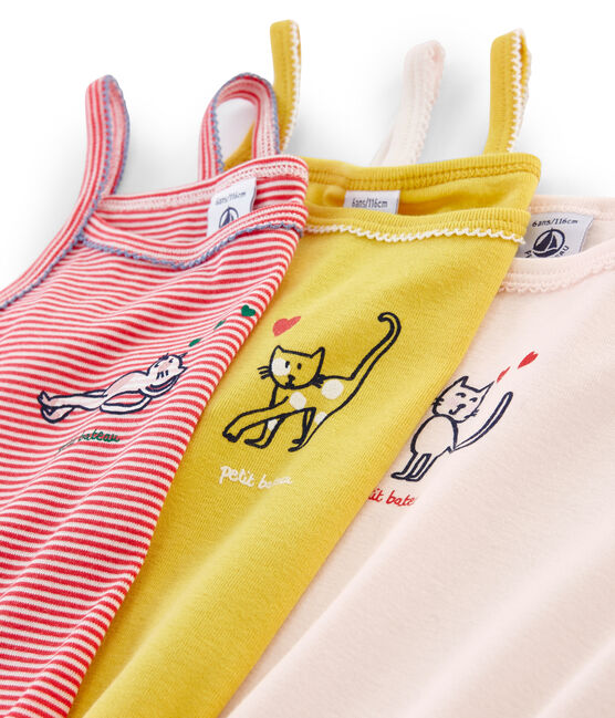 Trio canottiere con spalline bambina variante 1
