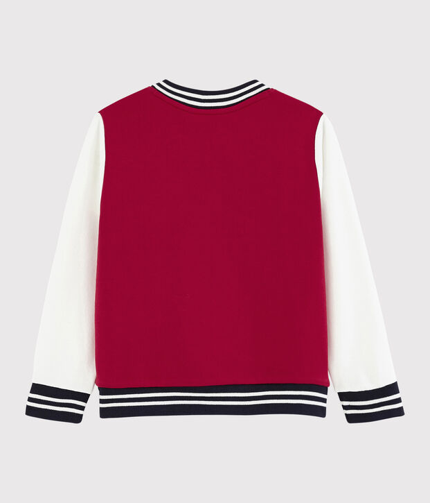 Teddy in molleton bambina - bambino rosso/bianco