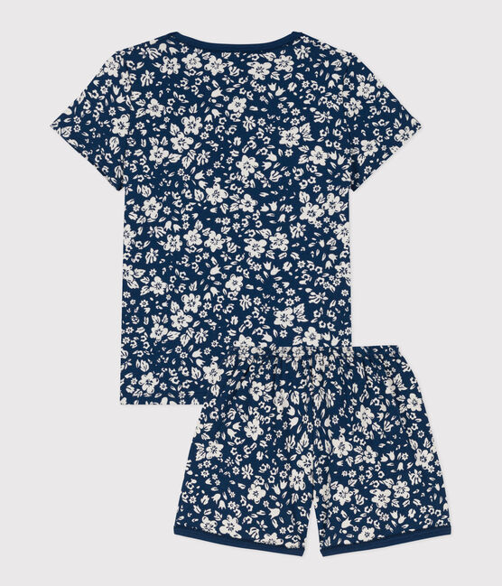 Pigiama corto a fiori in cotone bambina INCOGNITO/ MARSHMALLOW