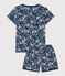 Pigiama corto a fiori in cotone bambina INCOGNITO/ MARSHMALLOW