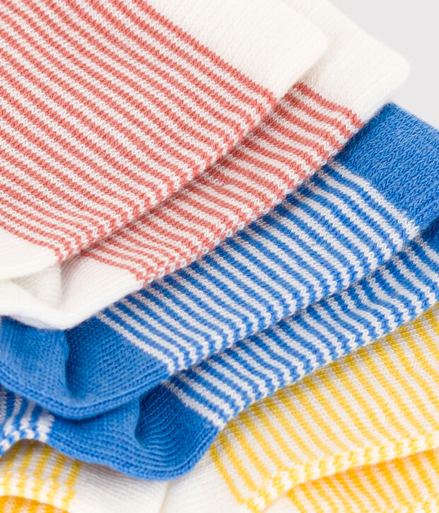 Confezione da 3 paia di calzini beb&egrave; multicolore