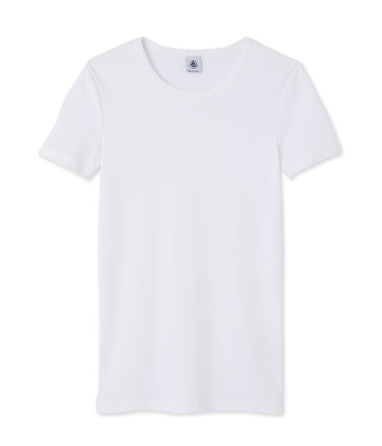 T-shirt maniche corte tinta unita donna bianco ECUME