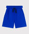 Bermuda corti in cotone tinta unita bambino blu PERSE