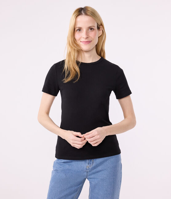 T-shirt L'ICONIQUE cocotte in cotone Donna nero BLACK