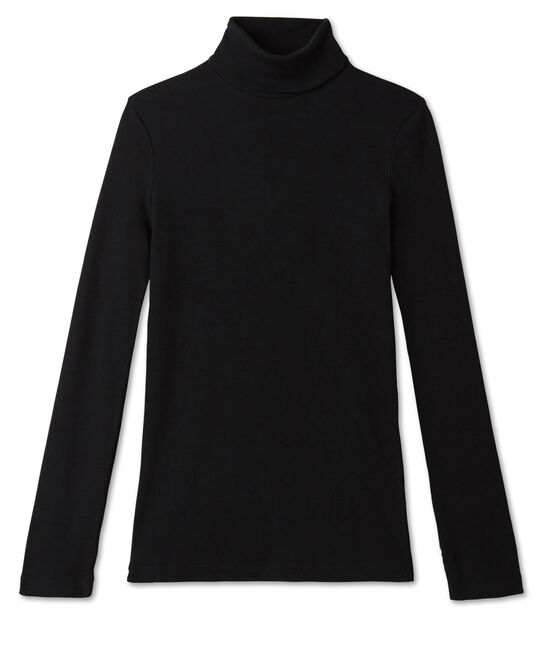 Sous pull donna tinta unita nero NOIR