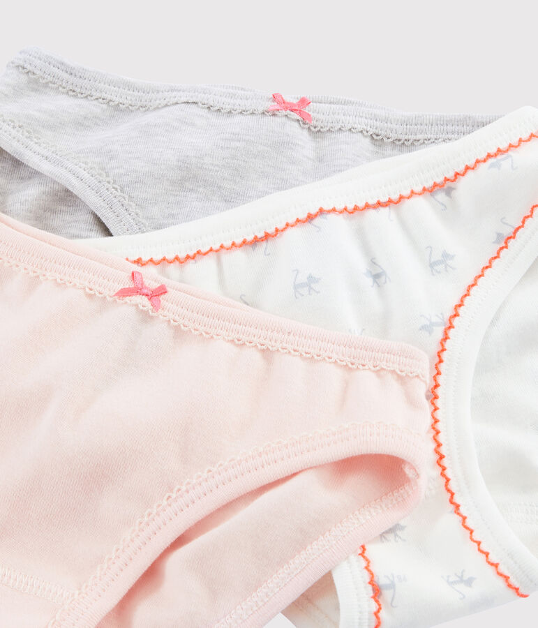 Confezione da 3 slip fantasia gatto da bambina multicolore