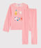 Pigiama rosa animali yoga bambina in ciniglia rosa GRETEL
