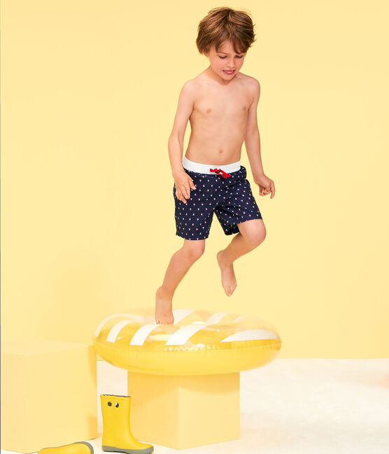 Shorts mare stampati bambino blu SUBMARINE/bianco MULTICO