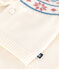 Completo 2 pezzi con cardigan in maglia jacquard neonato bianco MARSHMALLOW/rosa CHARME