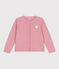 Cardigan in tessuto felpato tinta unita bambina rosa CHARME