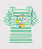 T-shirt a maniche corte in jersey bambina verde ALOEVERA/bianco MARSHMALLOW