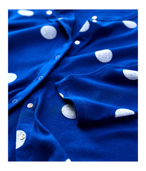 Cardigan in cotone/lino fantasia Donna blu SURF/bianco MARSHMALLOW