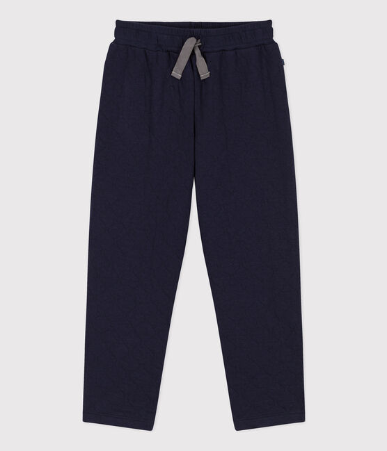 Pantaloni in tubique trapuntato bambino. blu SMOKING