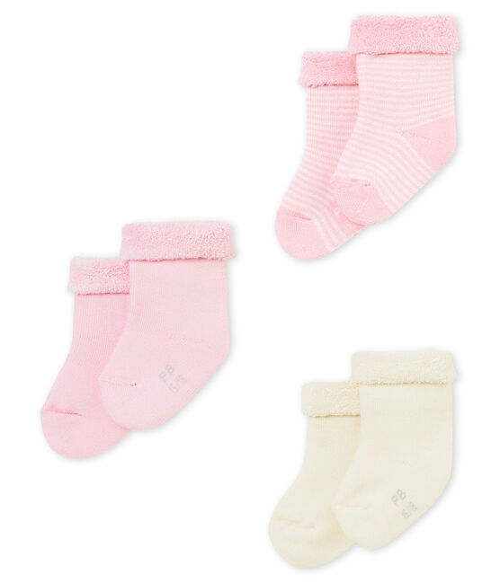 Lotto di tre paia di calzine per bebé unisex variante 4