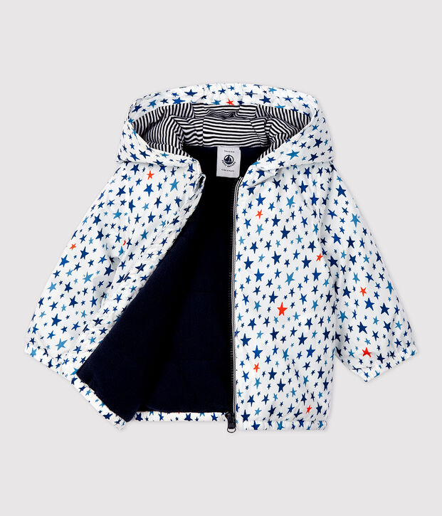 Giacca a vento calda beb&egrave; bianco/multicolore