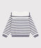Pullover marinaro in cotone a righe bambino blu MARSHMALLOW/ SOIR