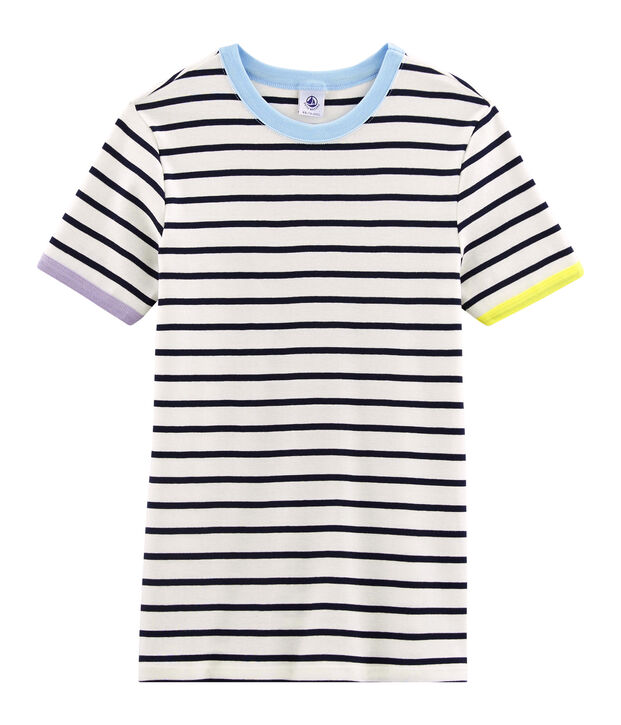 T-shirt iconica donna bianco/blu