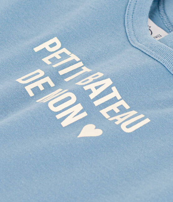 T-shirt a maniche lunghe in jersey per bebè blu AZUL