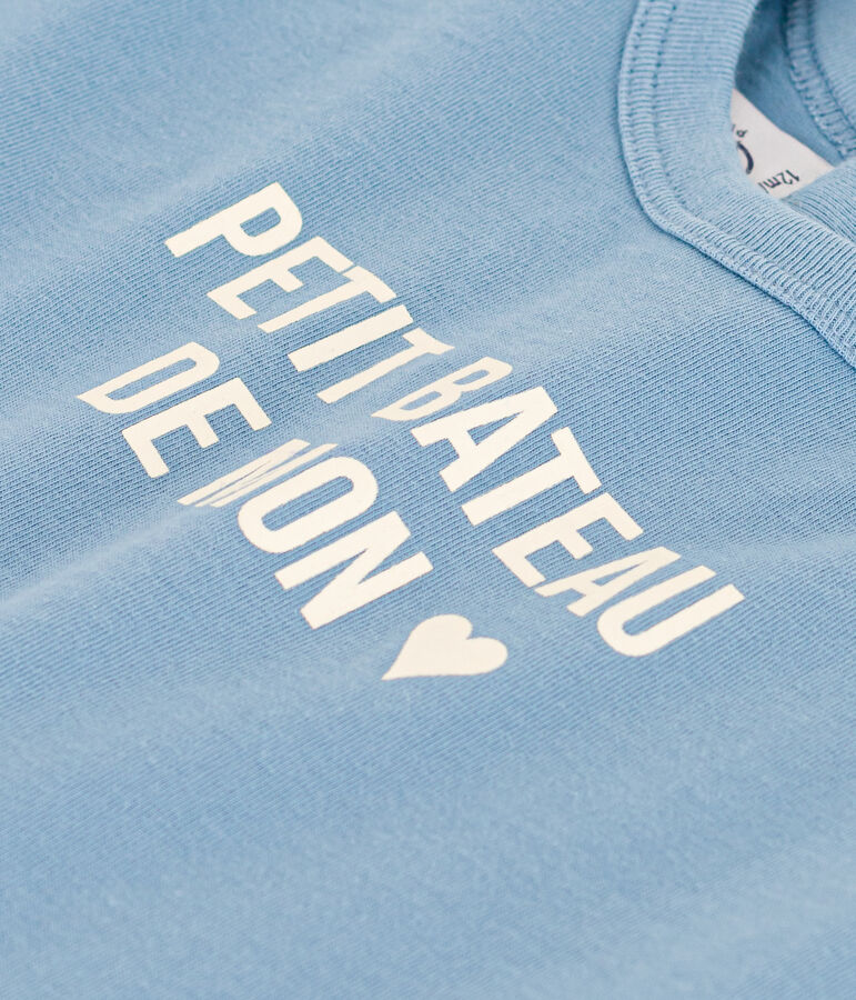 T-shirt a maniche lunghe in jersey per beb&egrave; blu AZUL