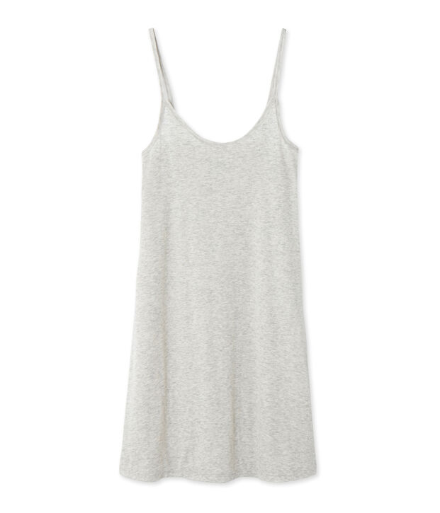 Chemise &agrave; bretelles femme en coton l&eacute;ger grigio