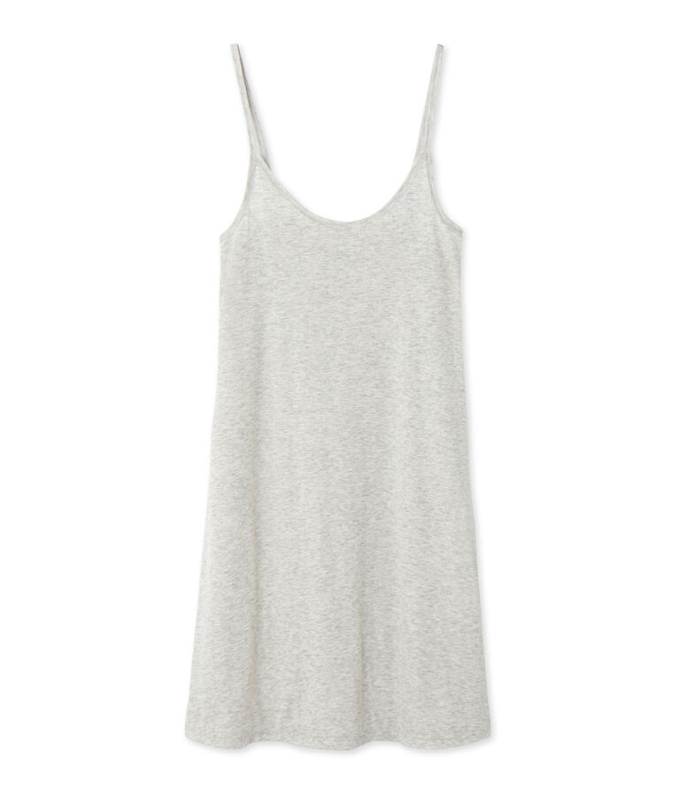 Chemise &agrave; bretelles femme en coton l&eacute;ger grigio