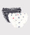 Set di 2 slip in cotone con stampa a cuori donna variante 1