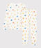 Pigiama con emoticon bambina/bambino in cotone e Lyocell bianco MARSHMALLOW/bianco MULTICO