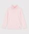 Dolcevita in cotone a righe bambina rosa/rosa