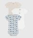 Set di body a maniche corte in cotone con balene neonato