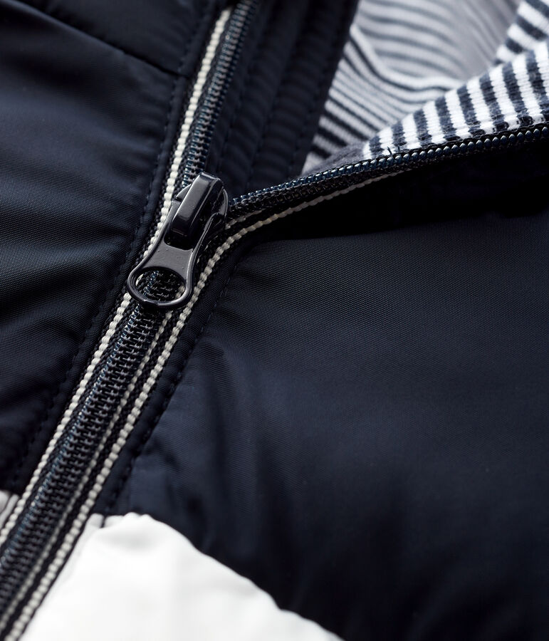 Piumino trapuntato beb&egrave; maschio blu SMOKING/bianco MULTICO