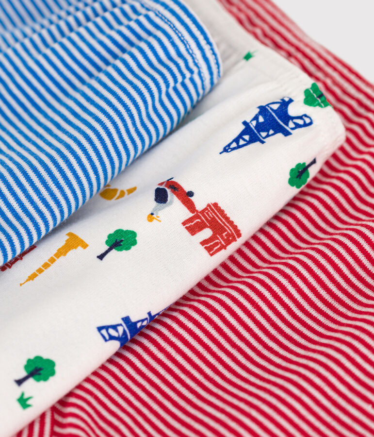 Confezione di 3 shorty Parigi in cotone bambino variante 1