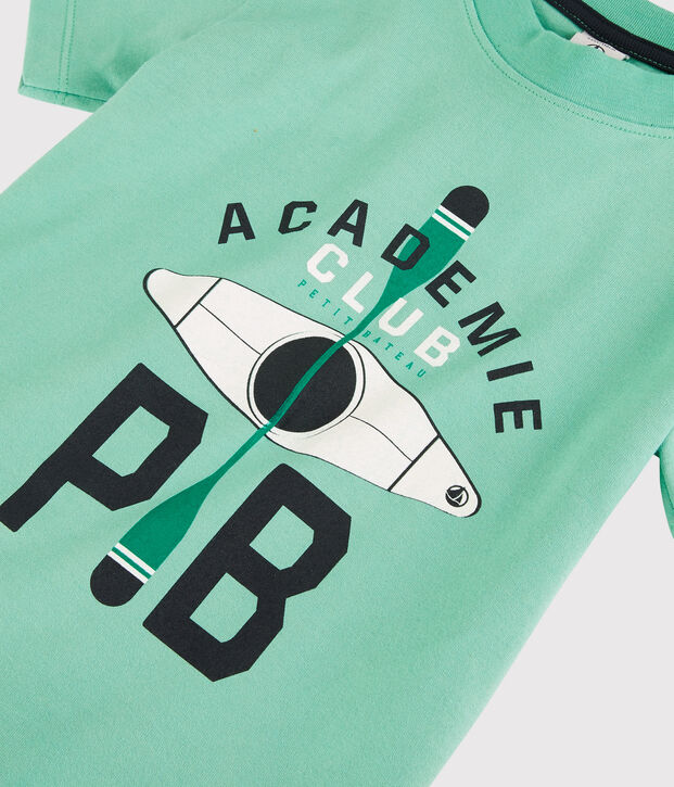 T-shirt maniche corte in jersey bambino verde
