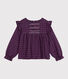 Blusa a maniche lunghe in flanella a quadri bambina