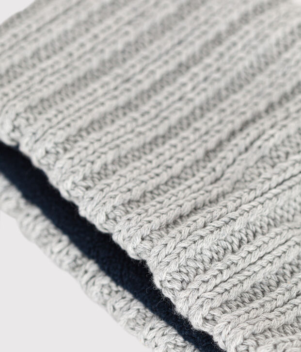 Snood in maglia foderata in pile neonato grigio