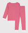 Pigiama millerighe in cotone bambina/bambino rosso CORRIDA/bianco MARSHMALLOW