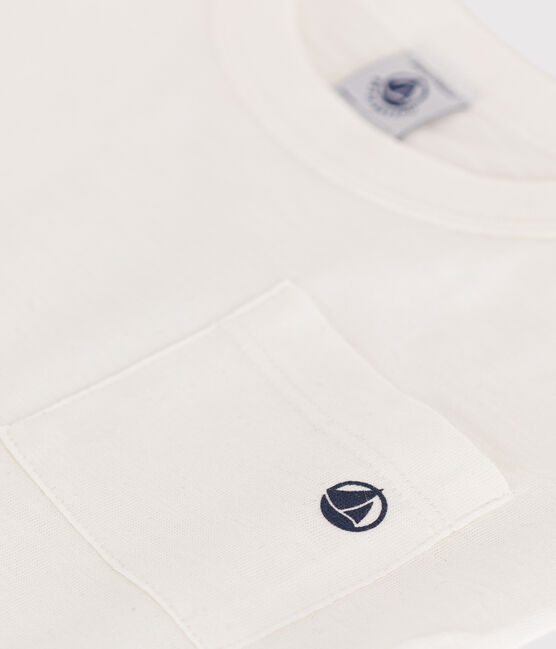 T-shirt bambino in jersey fiammato bianco MARSHMALLOW