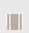 Borsa tote da adulti in tela a righe blu MARSHMALLOW/ SOIR