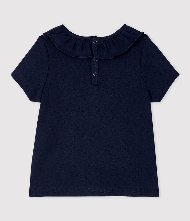 Blusa traforata manica corta in cotone beb&egrave; femmina SMOKING
