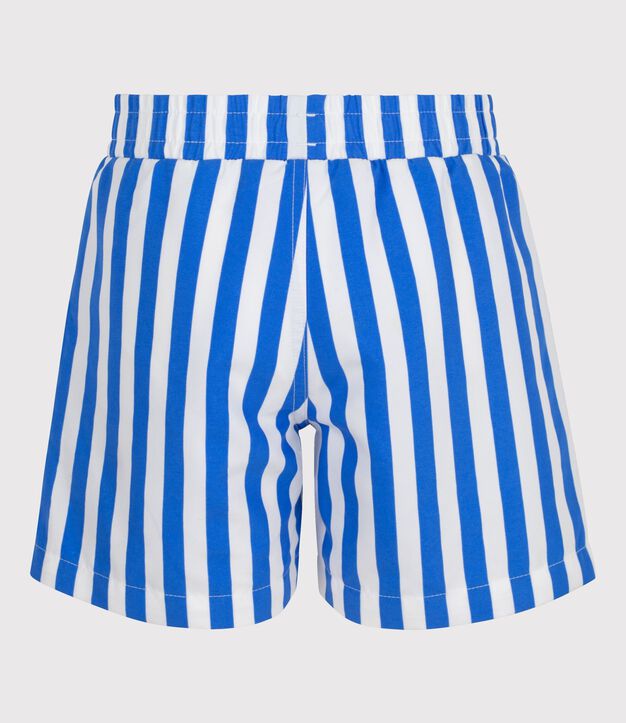 Shorts da mare a righe bambino blu/bianco