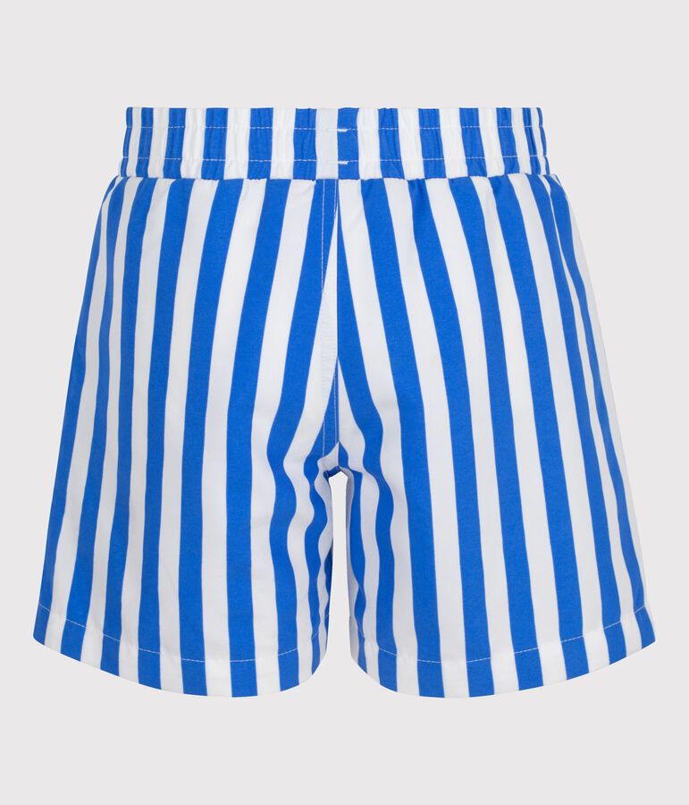 Shorts da mare a righe bambino DELPHINIUM/ MARSHMALLOW